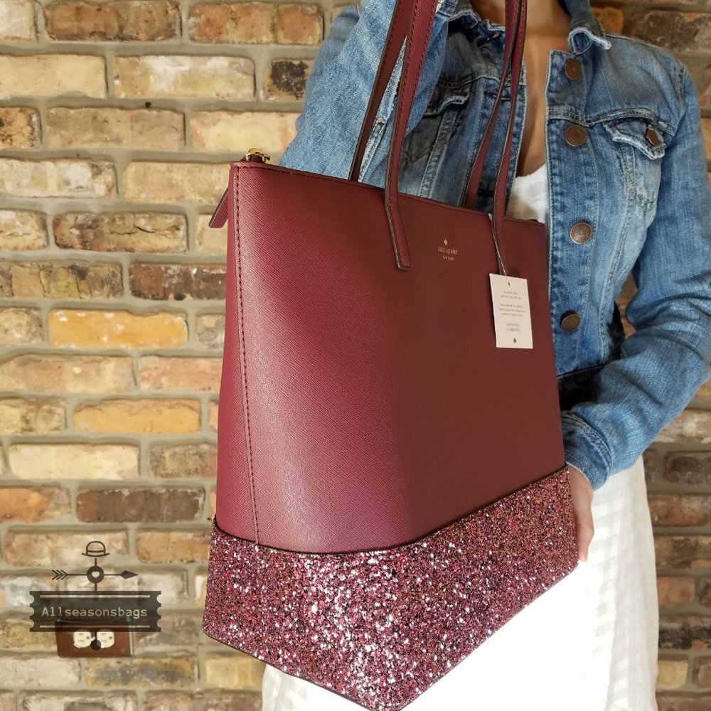 Kate spade PENNY greta court LARGE tote Cherrywood - Picture 5 of 9